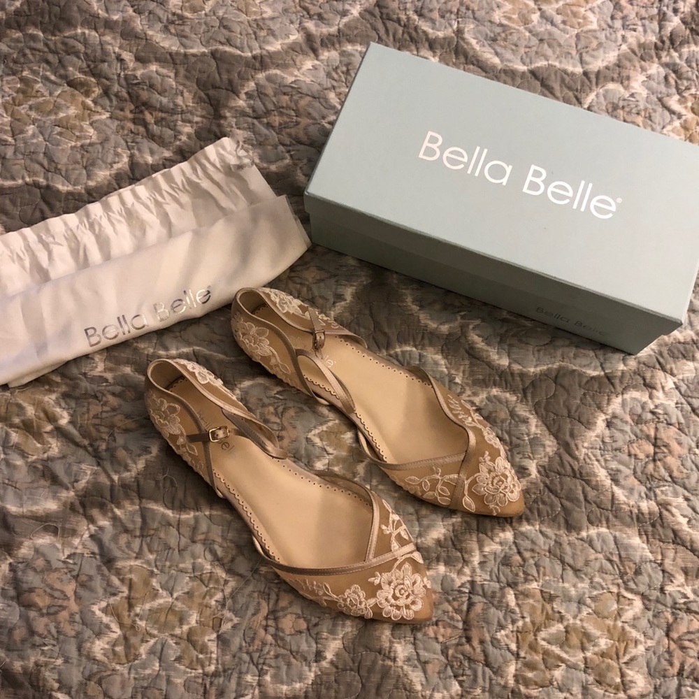 Bella Belle Celia Floral Bridal Wedding Flats